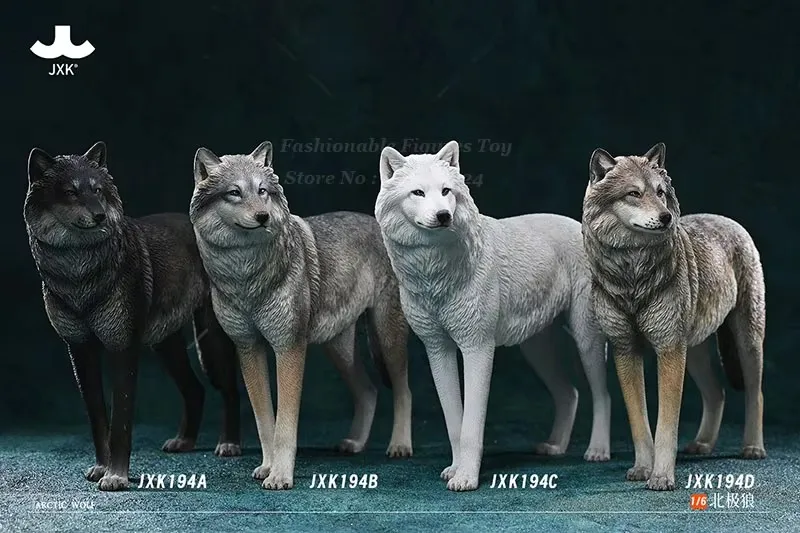 JXK JXK1941/6 Scale Arctic Wolf Simulation Animal Model Furniture Scene Decorations For 12Inch Action Figure Soldier Dolls