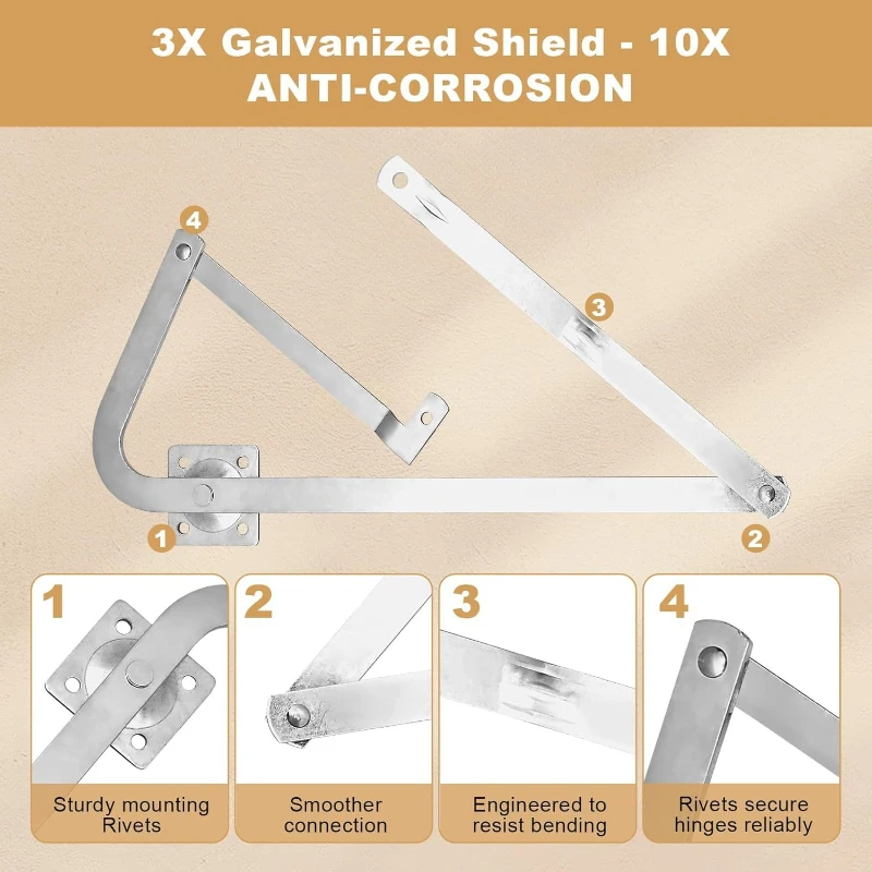 ذراع مفصل سلم قابل للطي قابل للطي للباب العليلي متوافق مع Werner Mk5، WU2210، W2208، W2210