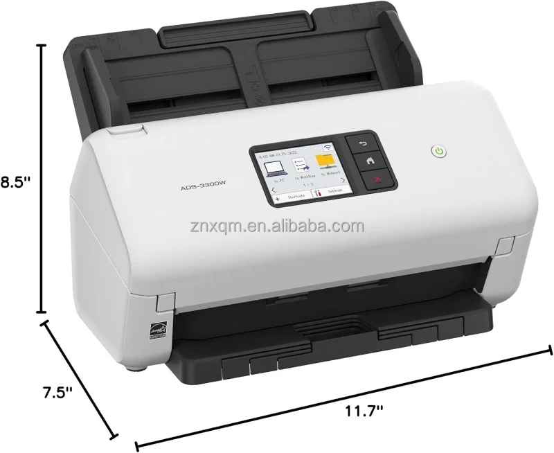 

Высокоскоростной беспроводной настольный сканер Brothe r ADS-3300W 2,8 с сенсорным экраном, 40 ppm, 300 точек на дюйм, профессиональный сканер документов