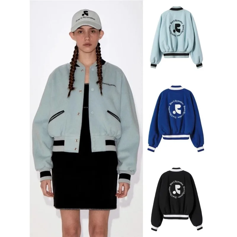 

Женская и мужская бейсбольная куртка для отдыха и отдыха с вышивкой букв, свободная повседневная верхняя одежда для активного отдыха