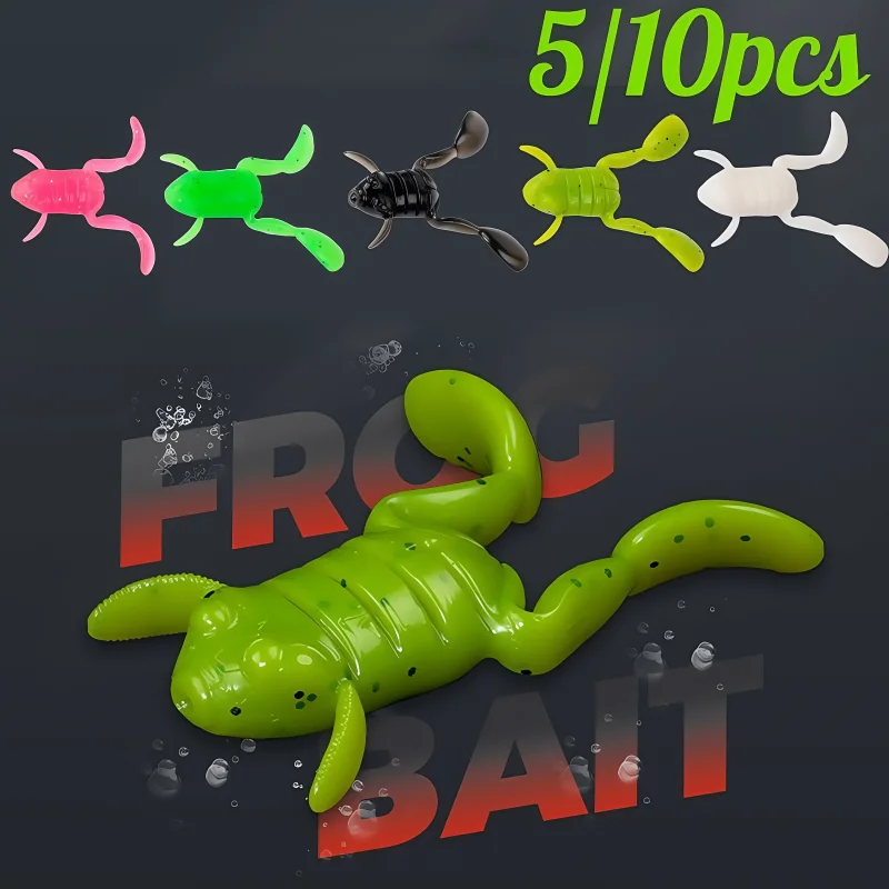 5/10Pcs Soft Frog 5…