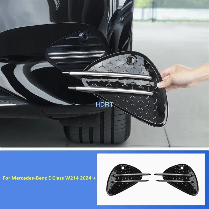 

For Mercedes-Benz E Class W214 2024 + Car Styling Front Bumper Fog Light Cover Protector Decoration Accessories Exterior Sticker