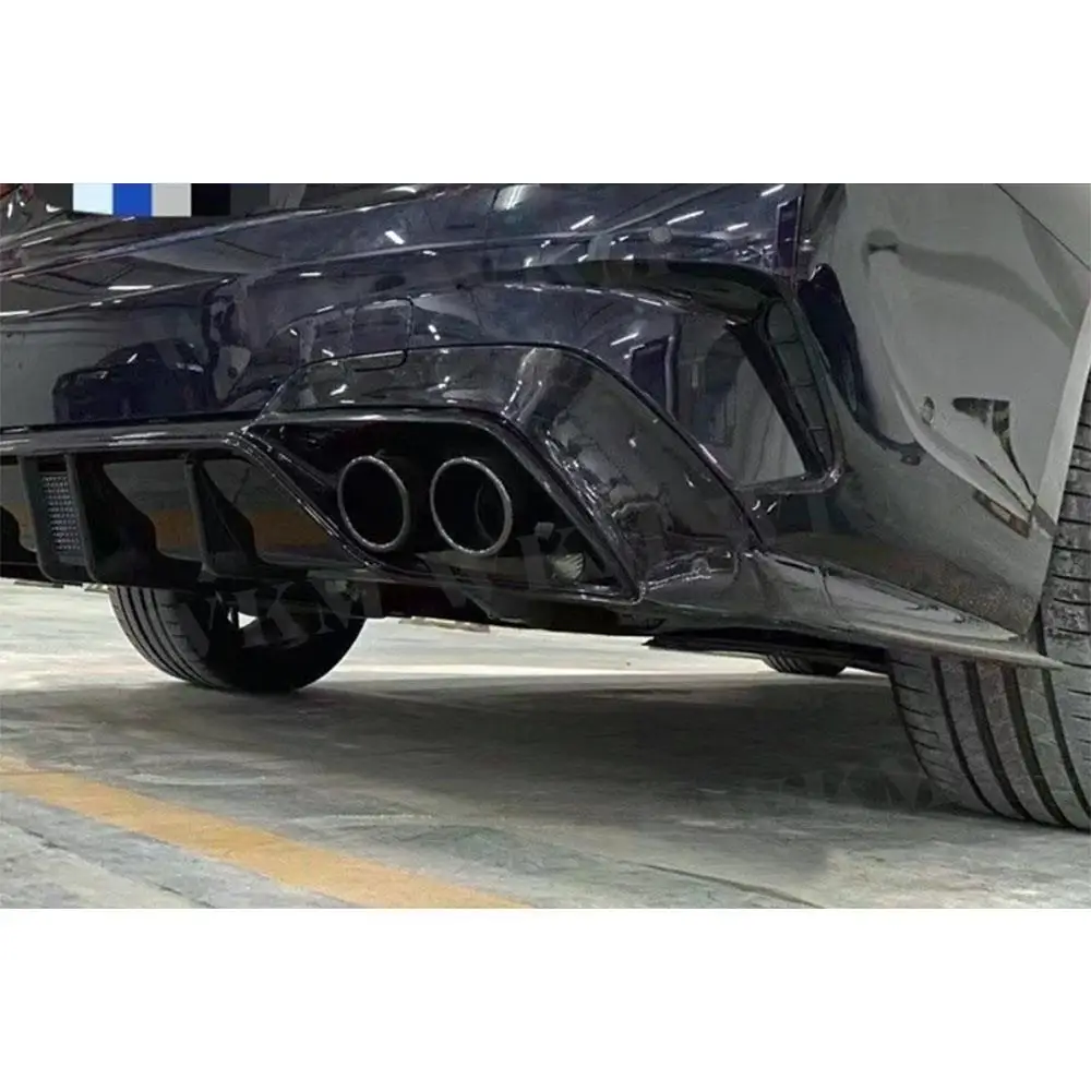 for BMW 3 Series G20 G28 M Sport 2019-2021 ABS Rear Bumpers Lip Diffuser Car Rear Exhaust Tip Tail Pipe Muffler Body Kit