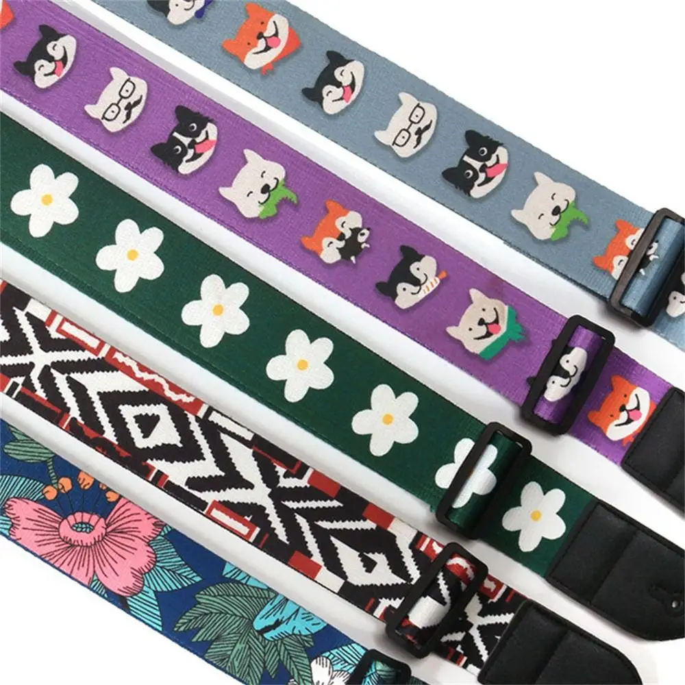 Verstellbarer Gitarrengurt, extra breit, Musik, Hobby, E-Gitarrengürtel, Farbdruck, Instrument, Gitarre, Schultergurt, Akustikgitarre