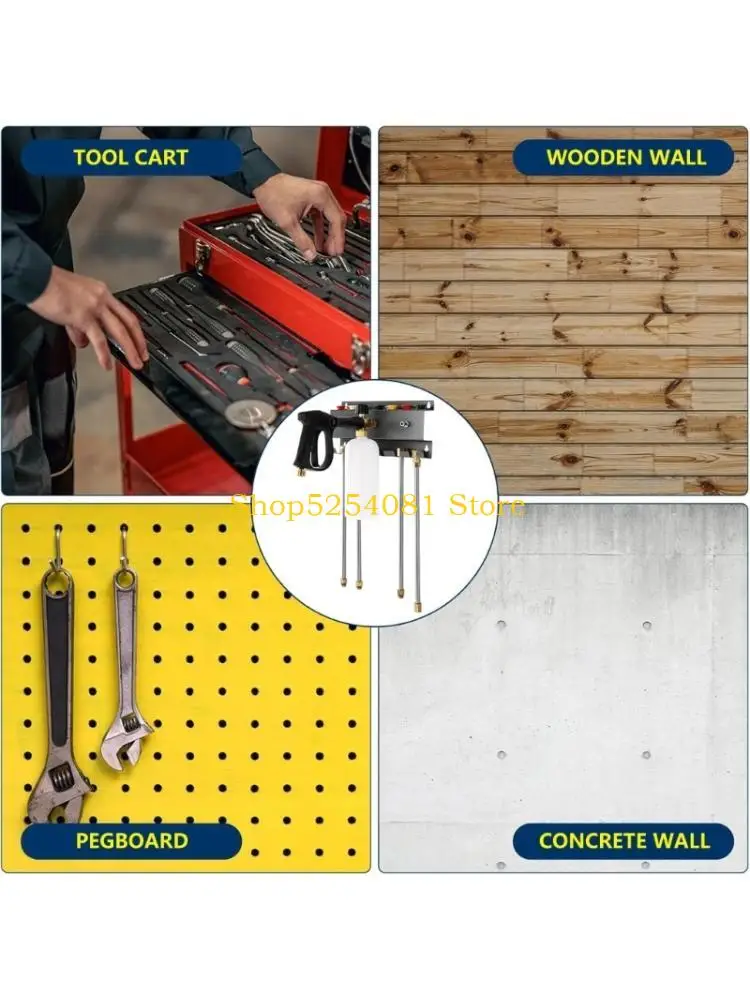AXYC Wall Mount Pressure Washer Guns Rack Storage System for Tool Stainless Steel Organiser for Car Wash Accessories