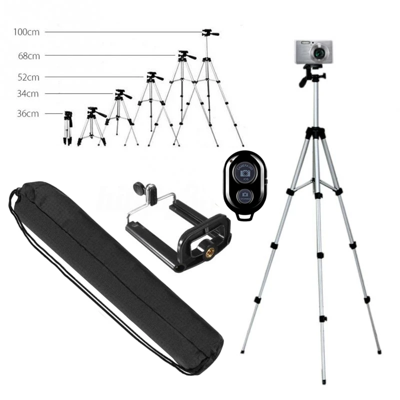 Long tripod Remote Control Self-Timer Camera Shutter Bluetooth-compatible Clip Holder Tripod Sets Kit For phone Stand holder