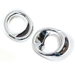 2pcs For Outlander 2013-2014 Chrome Front Fog Light Lamp Cover Trim Bezel Silver Accessories Easy To Install