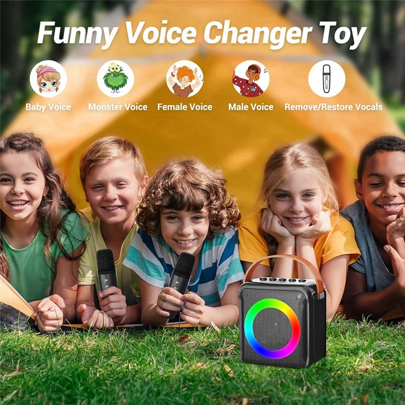 

A86G-Multifunctional Bluetooth Audio Portable Microphone Colorful Led Atmosphere Lamp Home Karaoke Speaker