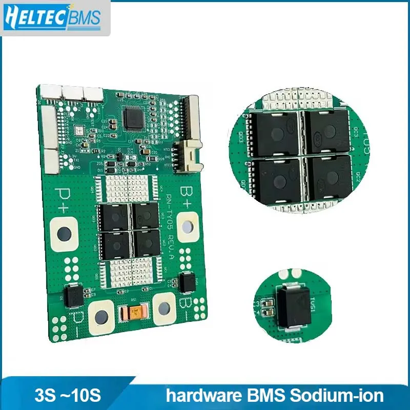 Heltecbms Sodium-ion battery BMS 3S 4S-10S 30A 40A 50A balanced Sodium Battery protetcion board/12V 36v battery pack 5s 6s 7s 8s