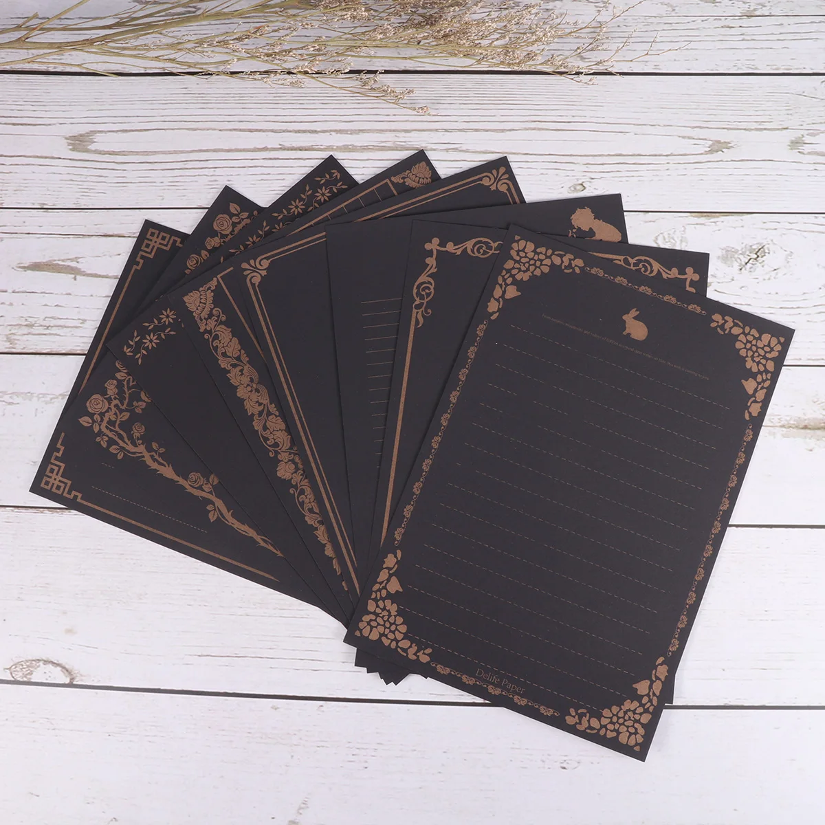 

80pcs 10 Set Vintage Writing Papers Premium Kraft Stationery Smooth Handwriting Letter Paper Practical Use Durability Creative