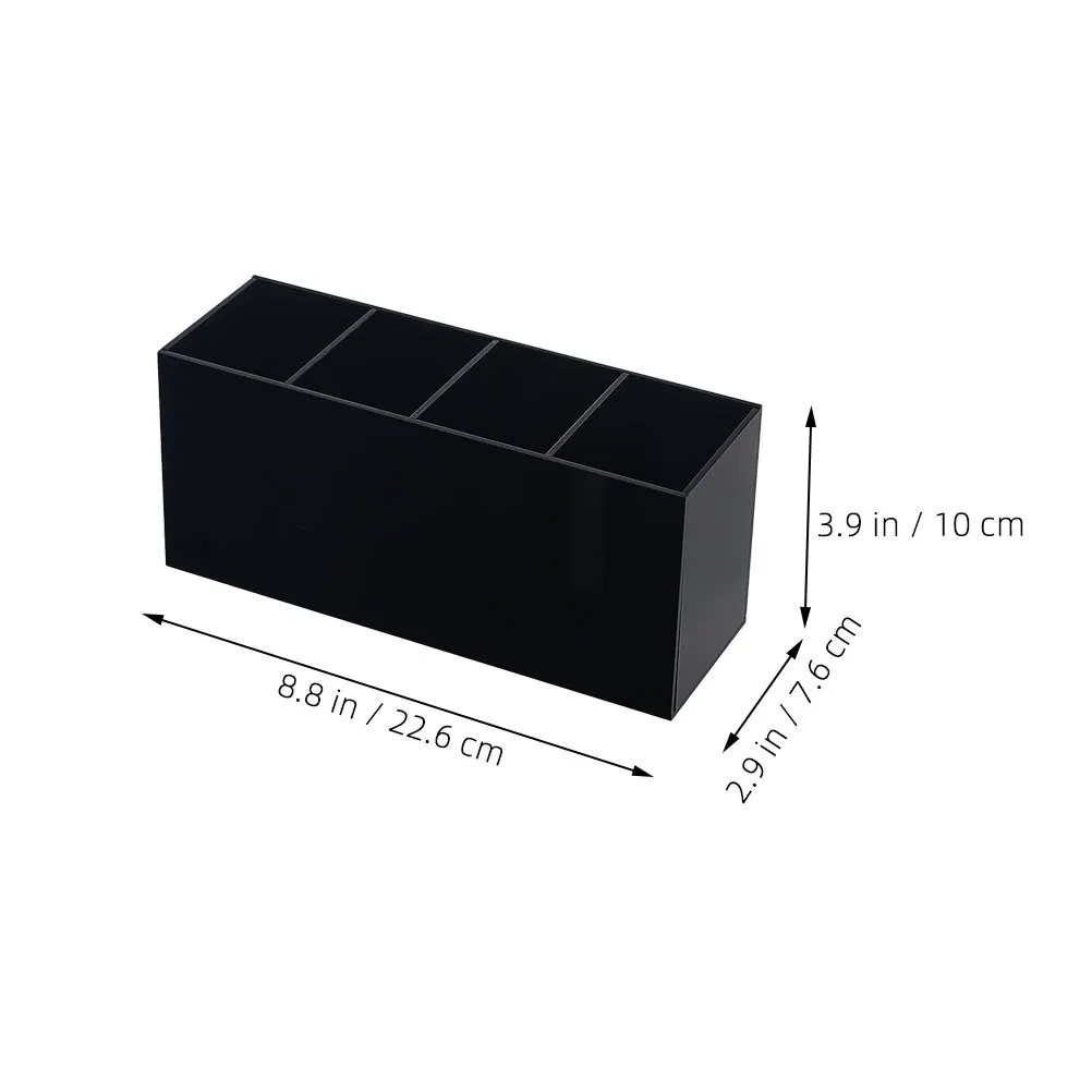 حامل فرشاة للمكياج مكون من 4 حجرات من الأكريليك منظم قلم لمنظم فرش المكتب وكونترتوب الحمام #3