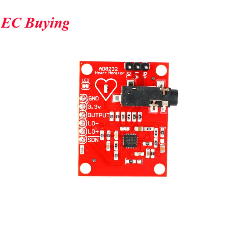 AD8232 EKG Physiologische Messung Puls Herzfrequenzmesser Sensor Modul Kit mit 3 Elektroden Drähte für Arduino R3 – Detail 11