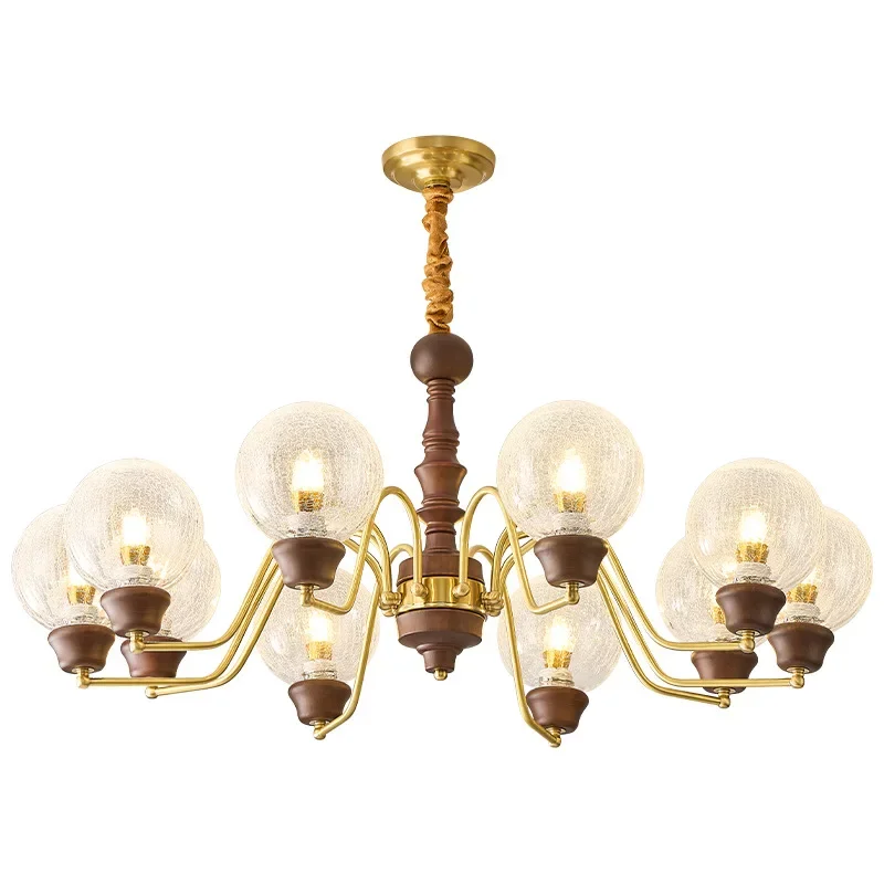 

All copper antique living room chandelier, French retro, American restaurant study hotel chandelier