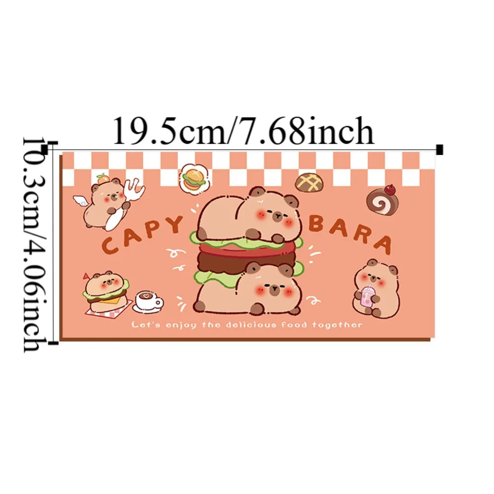 Cute Kawaii Capybara Sticky Notes, Bloco de notas, Auto-Stick, Adesivo, Memo Pads, Diário, Animal dos desenhos animados, Bookmark