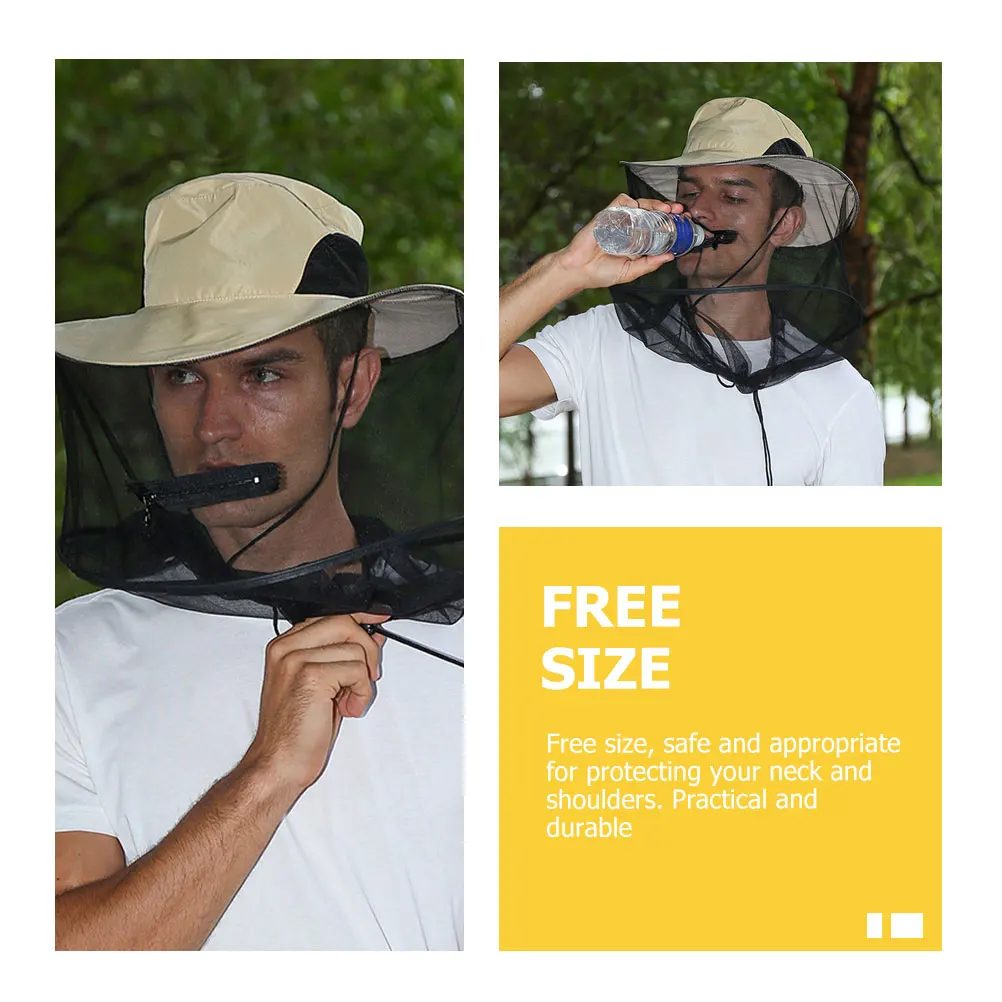 

Mosquito Beekeeper Hat Adjustable Size Breathable Fine Mesh Outdoor Fishing Gardening Protection Fishing Hat