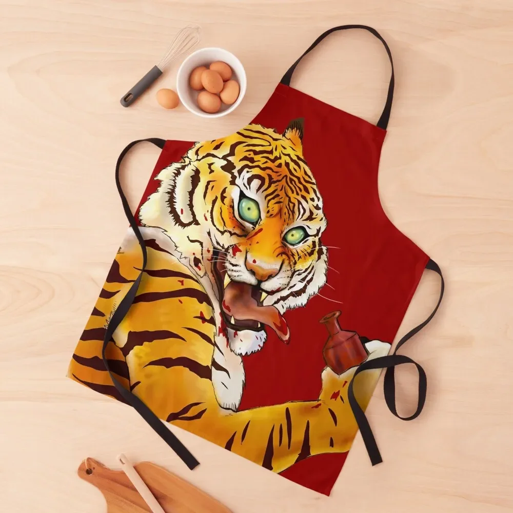 TIGER SAUCE Apron Kitchen Supplies Woman Work For Girl Apron