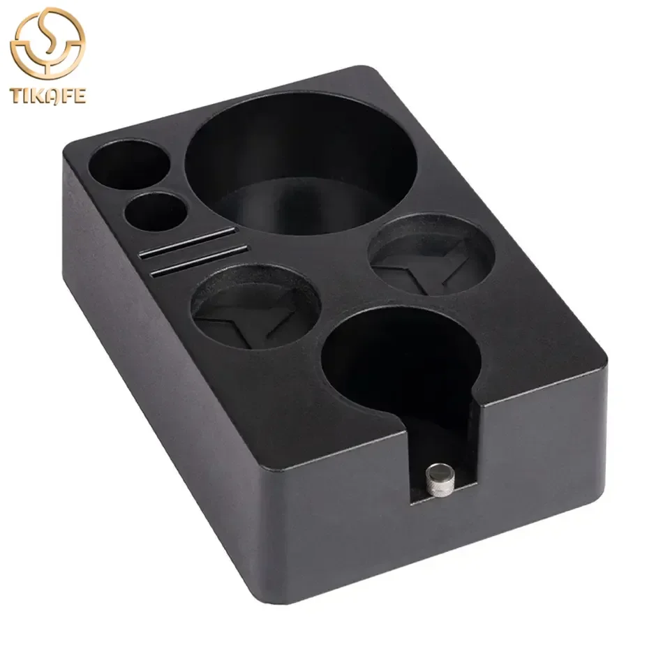 

Espresso Tamper Holder(7 in One), ABS Coffee Tamper Station Base, Espresso Tamp Mat Stand fit 51/54/58mm, Universal size