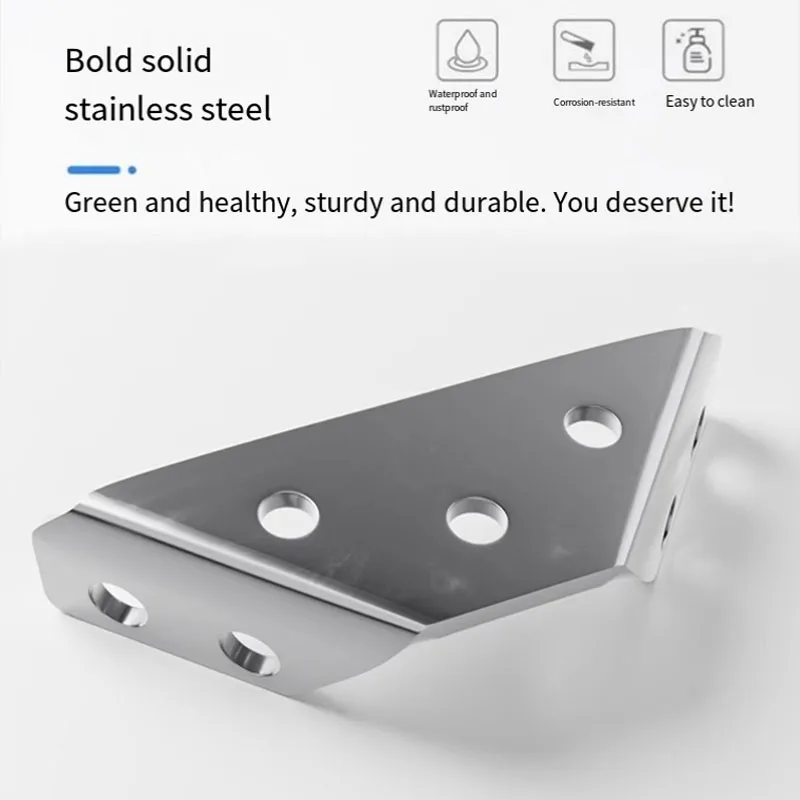 

90° Right Angle Triangle Support Bracket Chair Reinforcement Hardware Anti-Slip Angle Iron with Pre-Drilled Holes 1pack