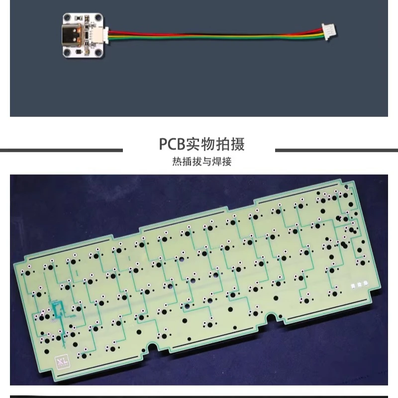 Lily60 Keyboard PCB Custom 1.2mm/1.6mm Soldering FR4 Coreless CEM3 Substrate VIA Key Changing 1k/8k Return Rate DIY Hand on Set