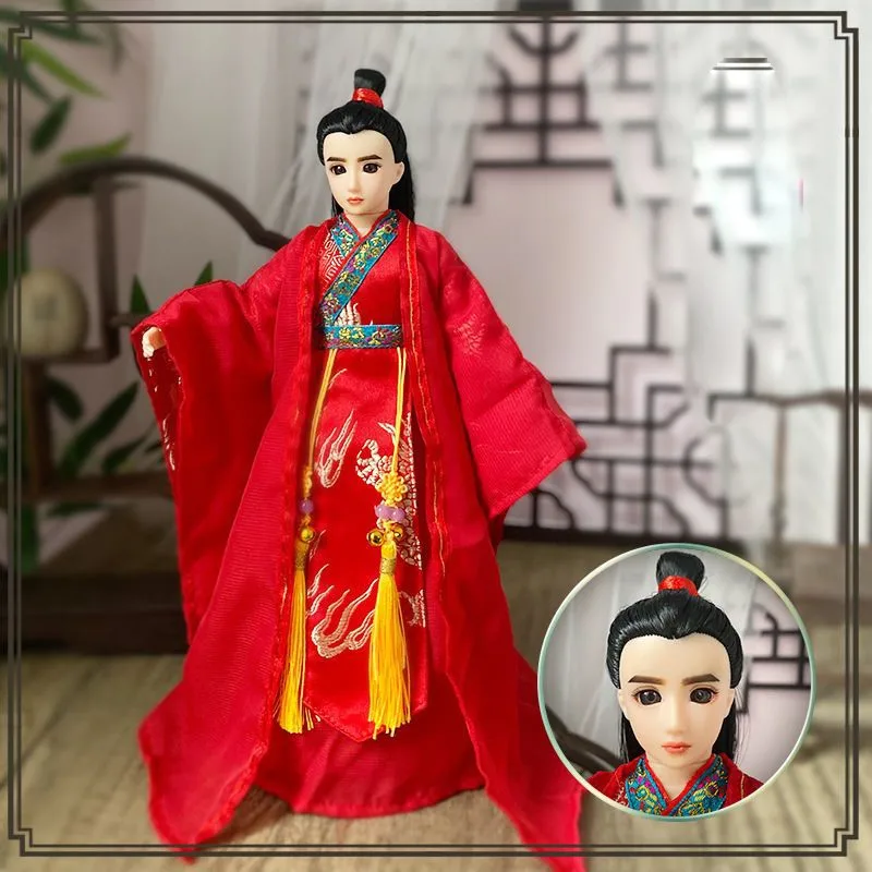 2026 New Kids' Chinese Costume Male Doll Creative Simple Costume 30cm Wedding Dress Ancient Style BDJ Doll Children's Toy LI940