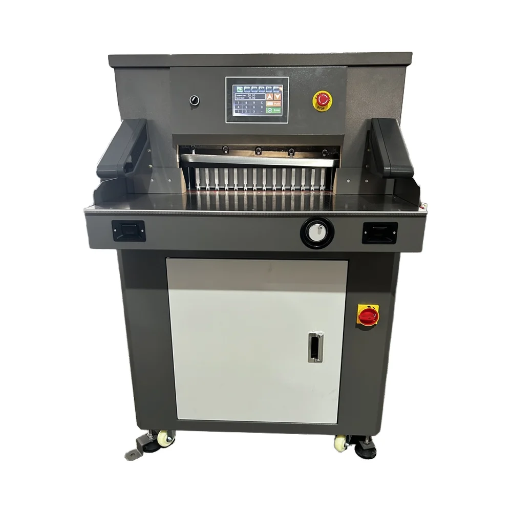 E5208 Guillotine Paper Trimmer Variable Frequency Electric Paper Cutter Machine With Motor And PLC