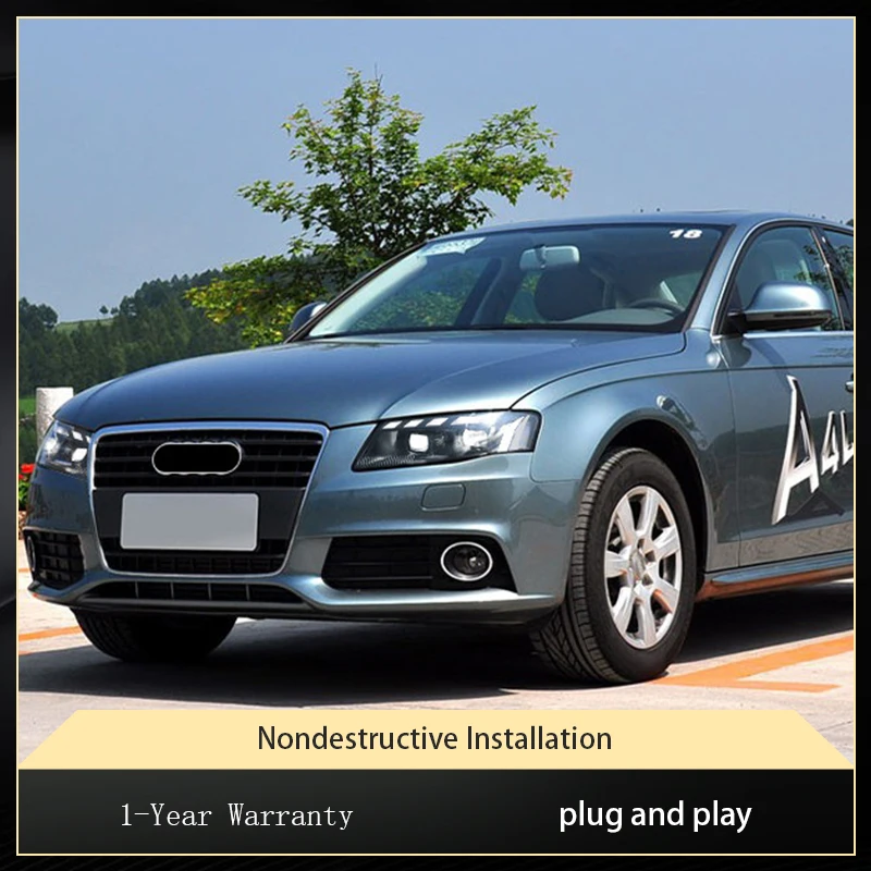 Car Styling For Audi A4L B8 2009-2012 Front Lamp DRL Headlight Turn Signal Highlight Full LED Bulbs Projector Lens Auto Tool