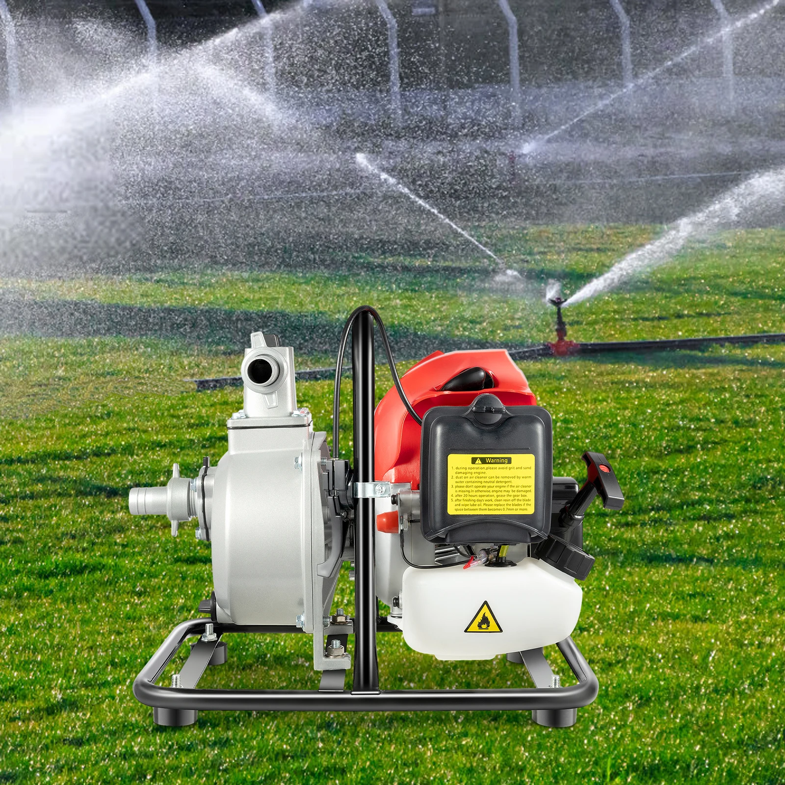 

Мощный портативный газовый водяной насос объемом 43 куб.см, порты 1 дюйм, подъем 98 футов, расход 282,5CFH для дренажа полива фермерского сада