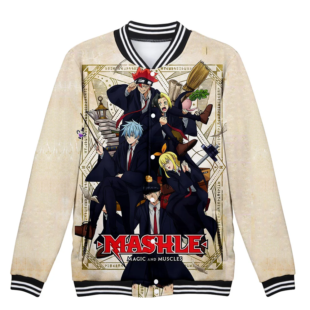 

Mashle Magic and Muscles Anime Baseball Jackets Women/Men 3D Prints Fashion Streetwear Jacket