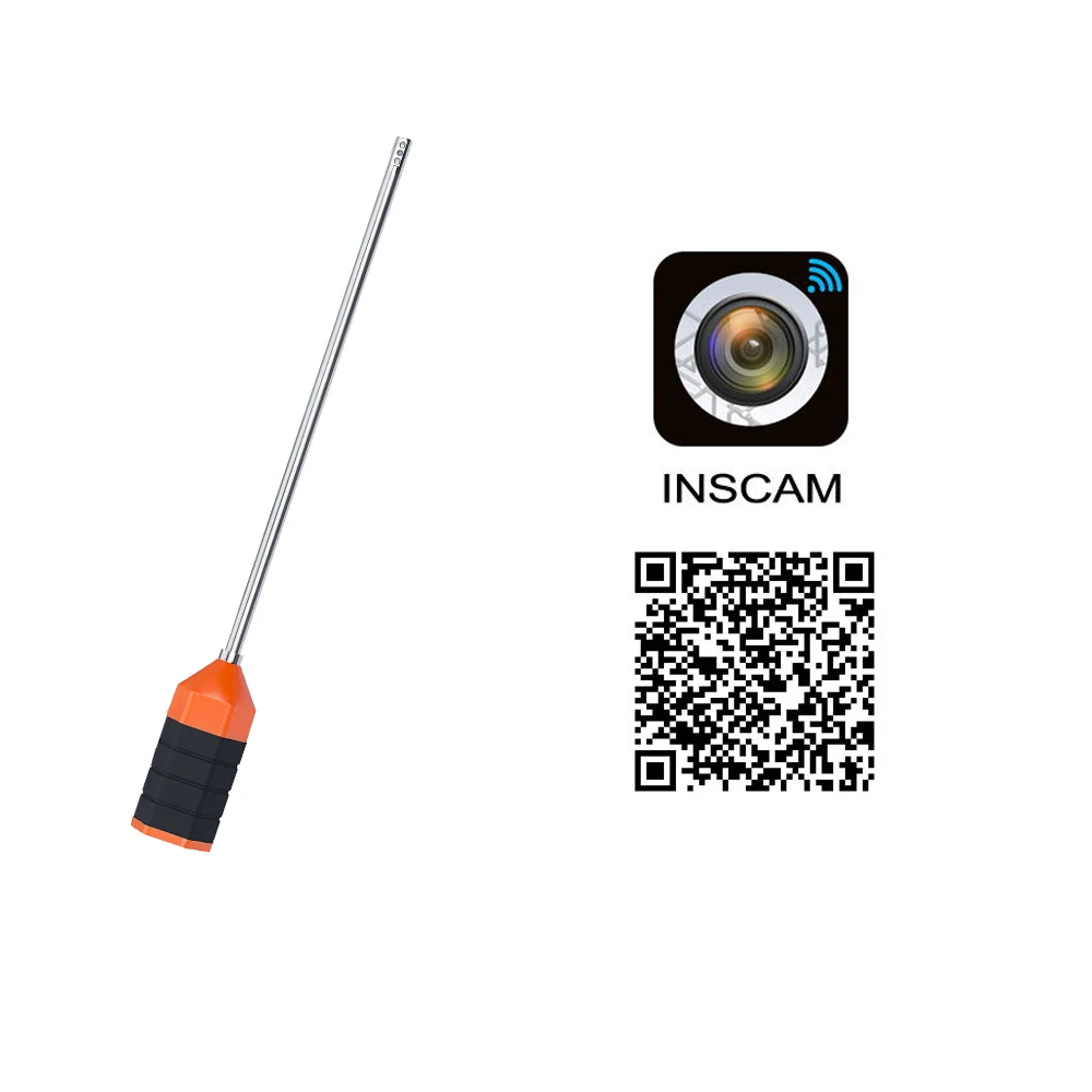 Portable WIFI Rigid Endoscope Camera For Cavity Wall Rod And Behind Panels Inspection