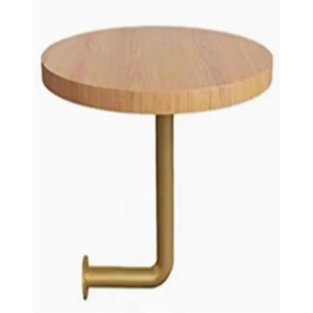 ホームオフィス、カフェ、キッチン用の壁掛けワークテーブル - ゴールドウッド、17.7x15.8