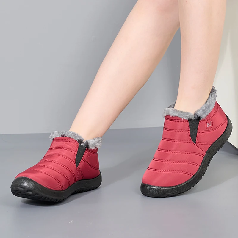 

ELUVA Thermal Boots for Men Women Winter Snow Boots Waterproof Hiking Shoes Lightweight Warm Non Slip Outdoor Boots for Snow