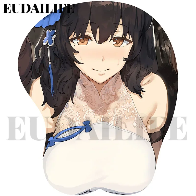 Girls Front Line HK416 Type 95 3D Mousepad Hand Wrist Rest Mouse Pad Silicone Oppai Breast Soft Mouse Mat Office Work Otaku Gift