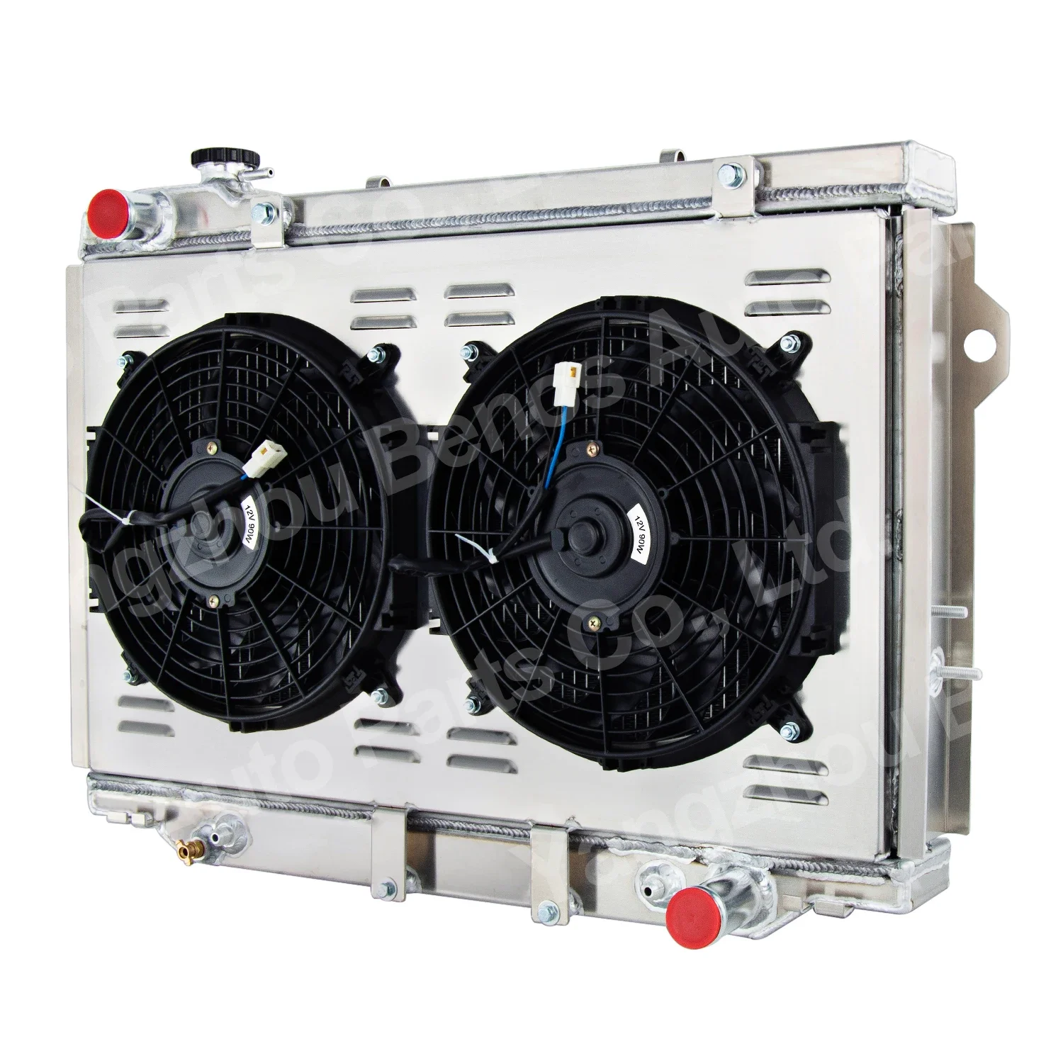 AA5052 Aluminum 4 Row Radiator Shroud Fan For Toyota Land cruiser 80 Series HDJ80 HZJ80 4.2L Diesel 1990-98