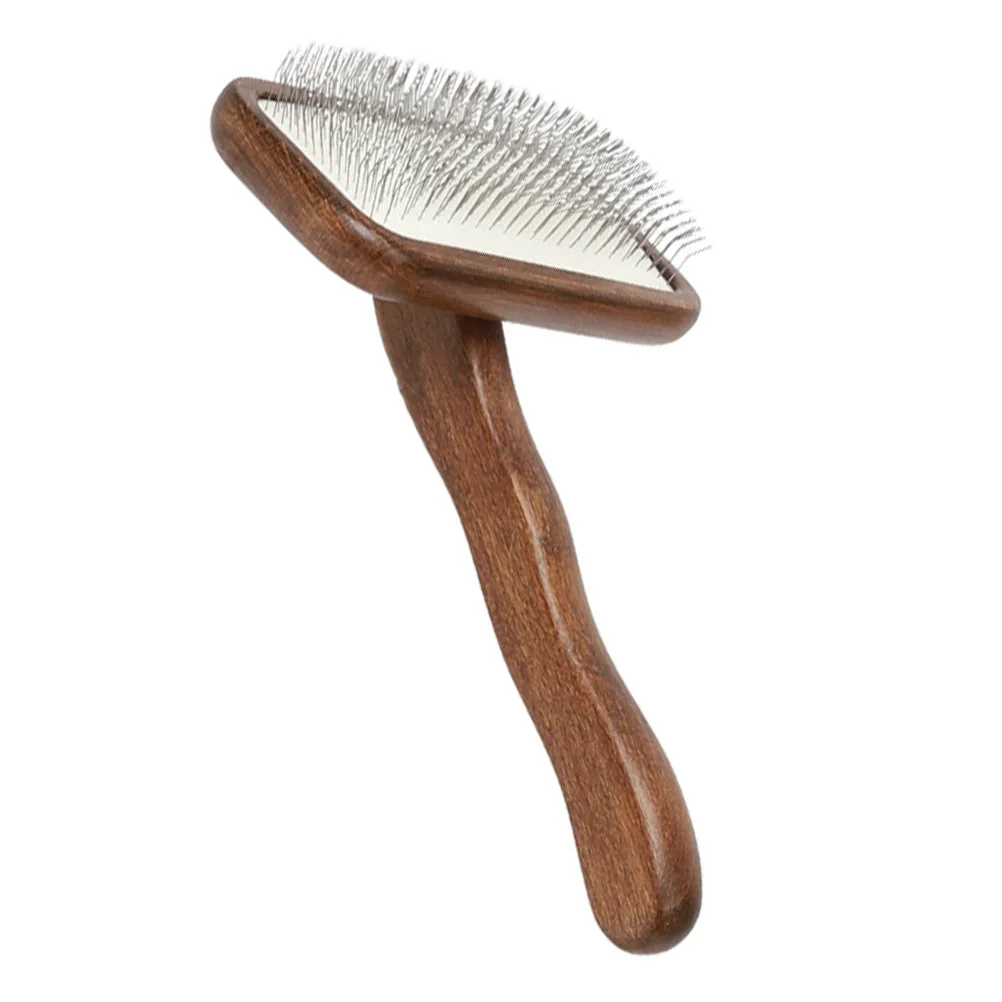 

Wooden Dog Comb Brown Durable Non-Slip Pet Grooming Brush Cat Hair Comb Massage Shedding Remover Cat Grooming Supplies