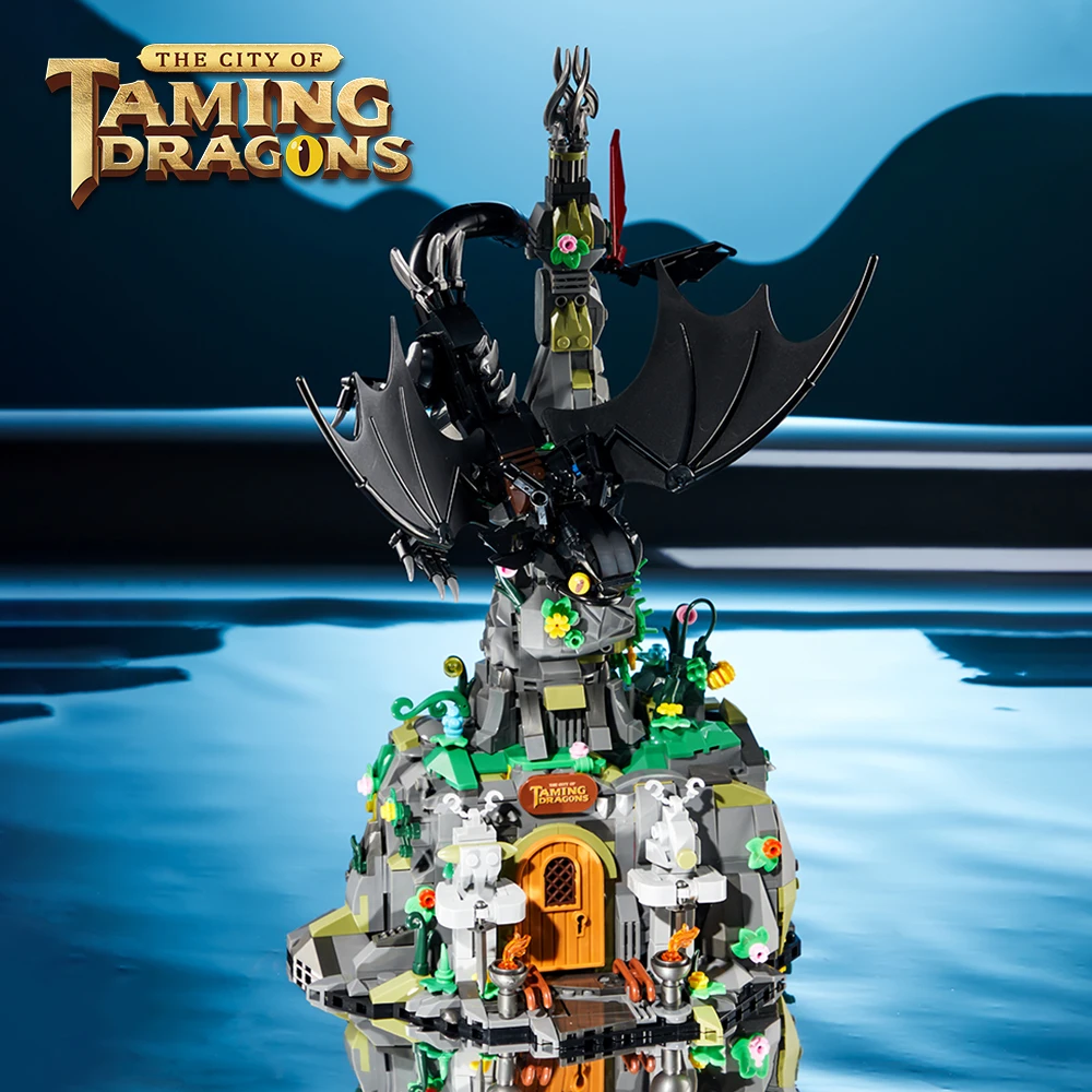 Deke Creative DK7069 ciudad de dominar el dragón 998 edición de colección de granos montaje de bloques de construcción ornamento juguetes de regalo