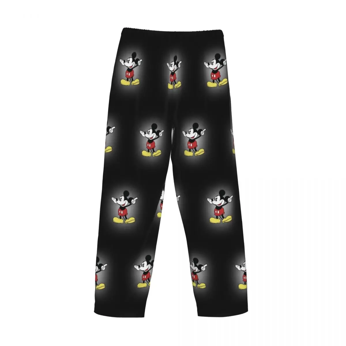 Pantalones de pijama personalizados de Mickey Mouse para hombre, ropa de dormir elástica para dormir con bolsillos