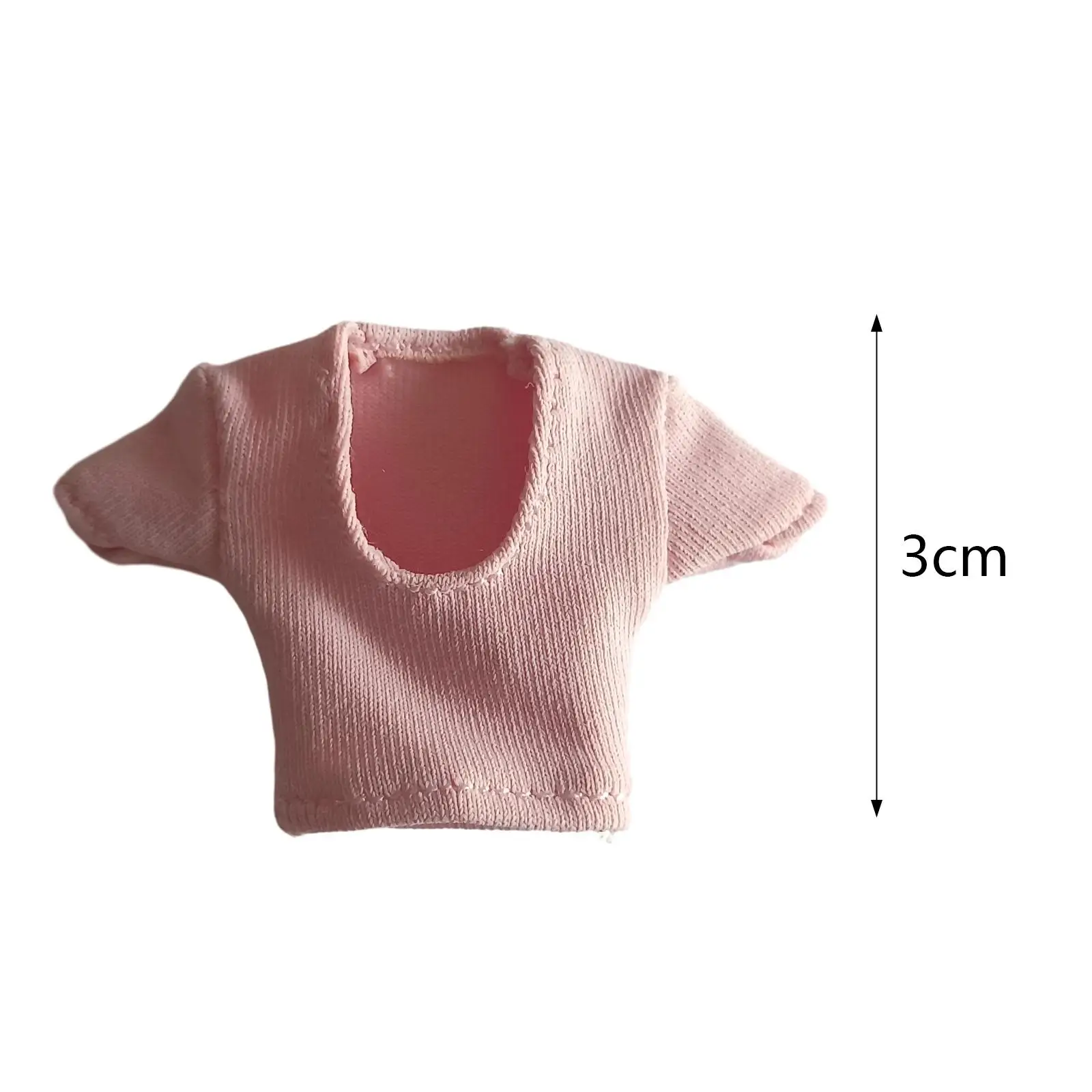 1:12 Actiefiguren Shirt Zachte Handgemaakte Accessoires Miniatuur Stijlvolle Poppendecor 6 Inch Dameskleding Poppenkleding