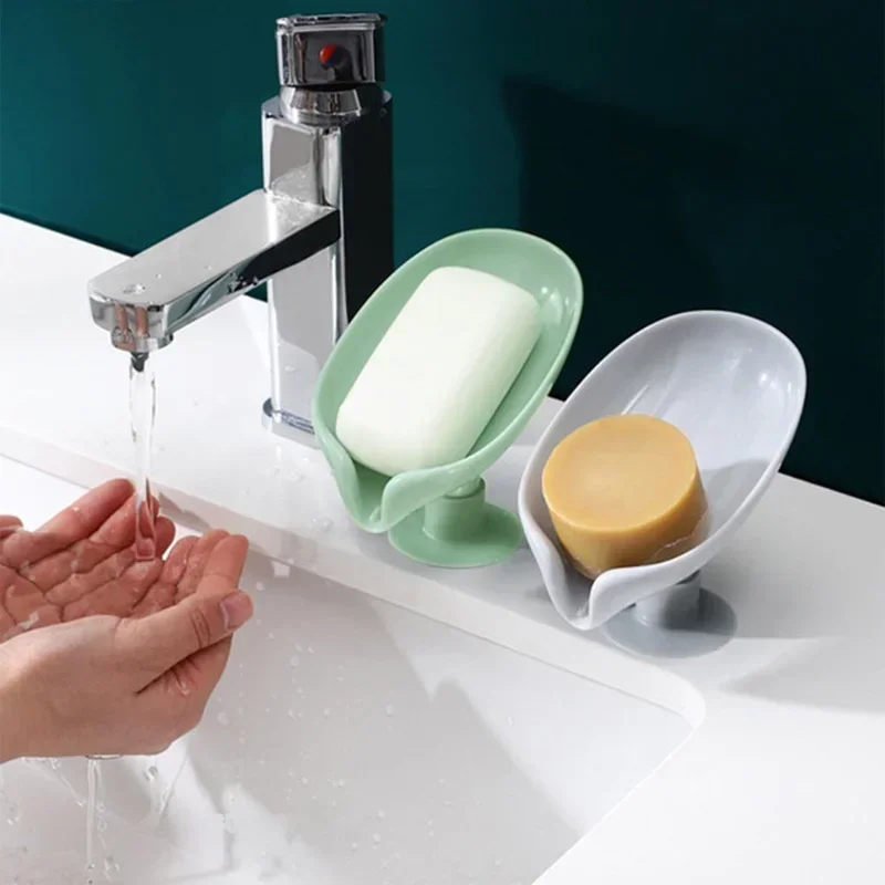 Dish Soap Holder Suction Cup Shower Wall Bathroom Magnetic for Dishes Pads Soap Box Container Travel with Drain Water Solid Case