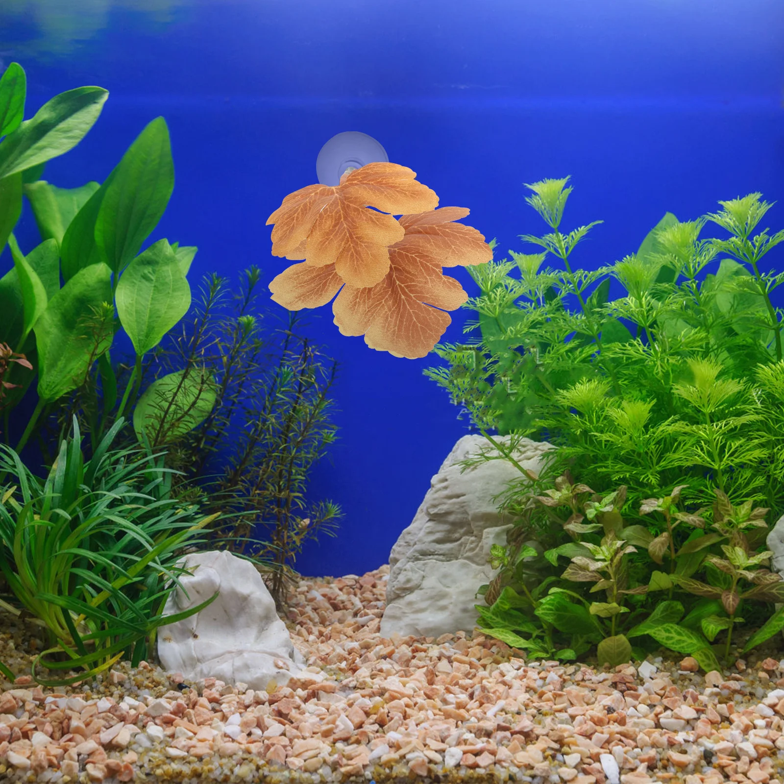 

Realistic Aquarium Leaf Hammock For Betta Fish Tank Decor Spawning Nesting Resting Spot Suction Cup Plastic Plant Decoration