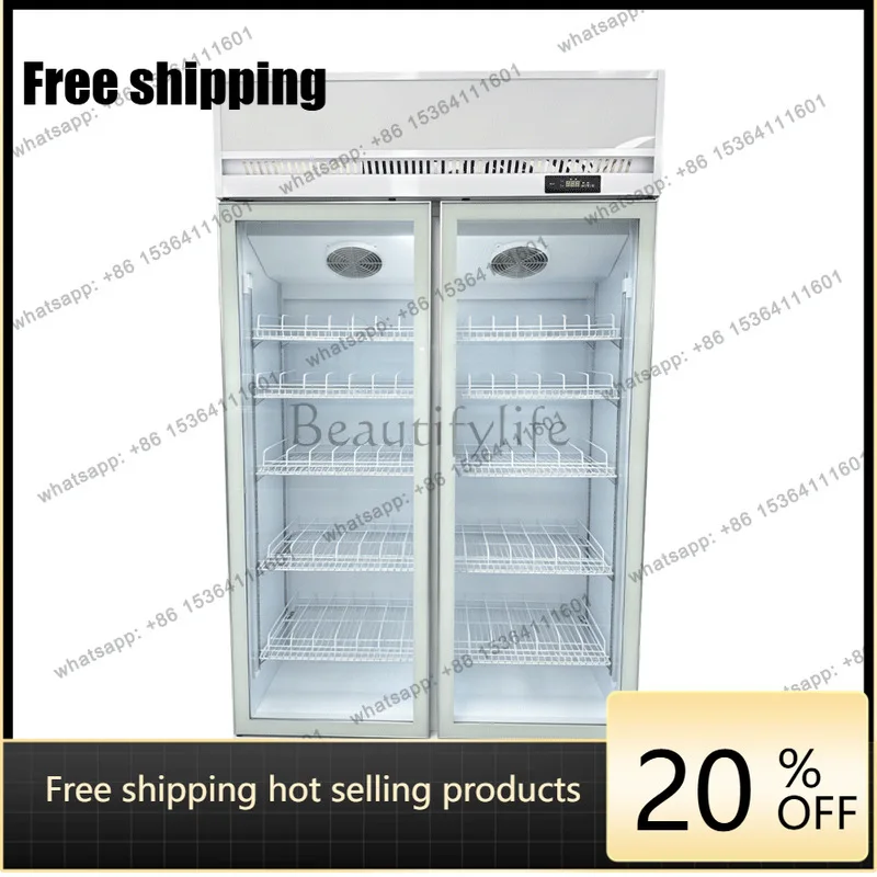 LS Frozen Belt Light Box Vertical Display Cabinet Commercial Shopping Mall Supermarket Ice Cream Low Temperature Air Cooler