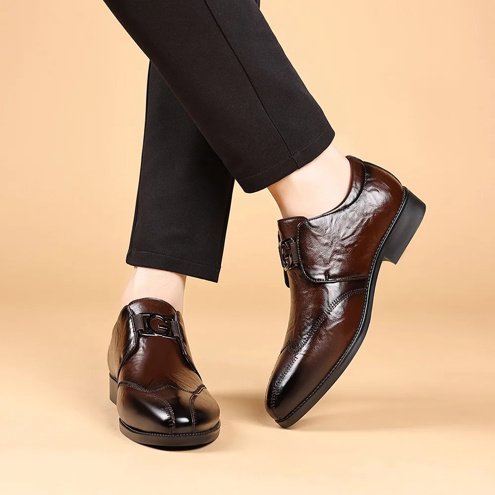 size 38-48 black brown casual business shoes man party formal loafers designer dress shoes man official shoes man herren schuhe