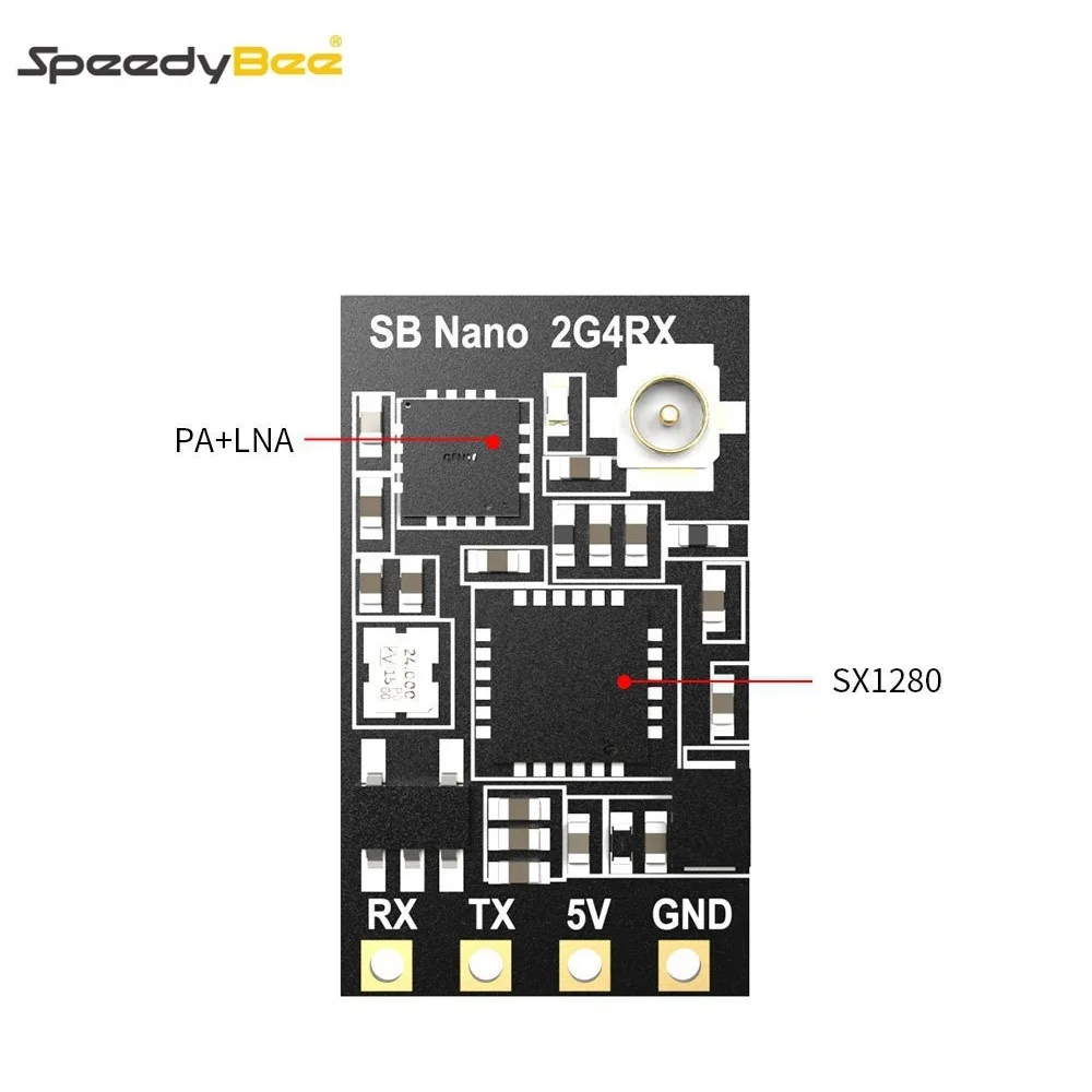 جهاز استقبال SpeedyBee Nano 2.4G ExpressLRS ELRS تصميم مدمج لطائرات بدون طيار FPV حرة طويلة المدى أجزاء ذاتية الصنع