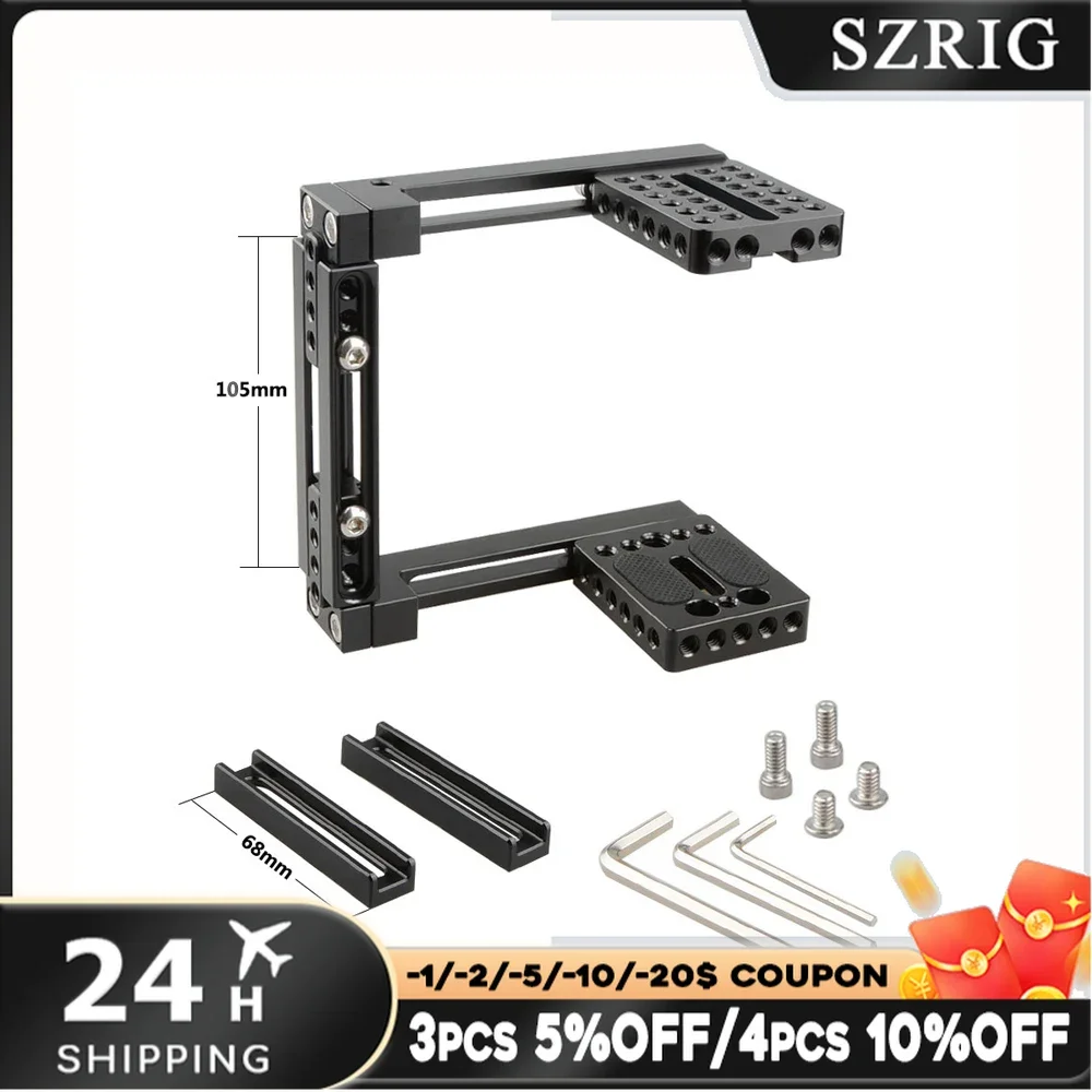 Kayulin 80D GH5 Cage Dual-use Adjustable Dslr Camera Cage For Canon 80D GH5 (Basic)