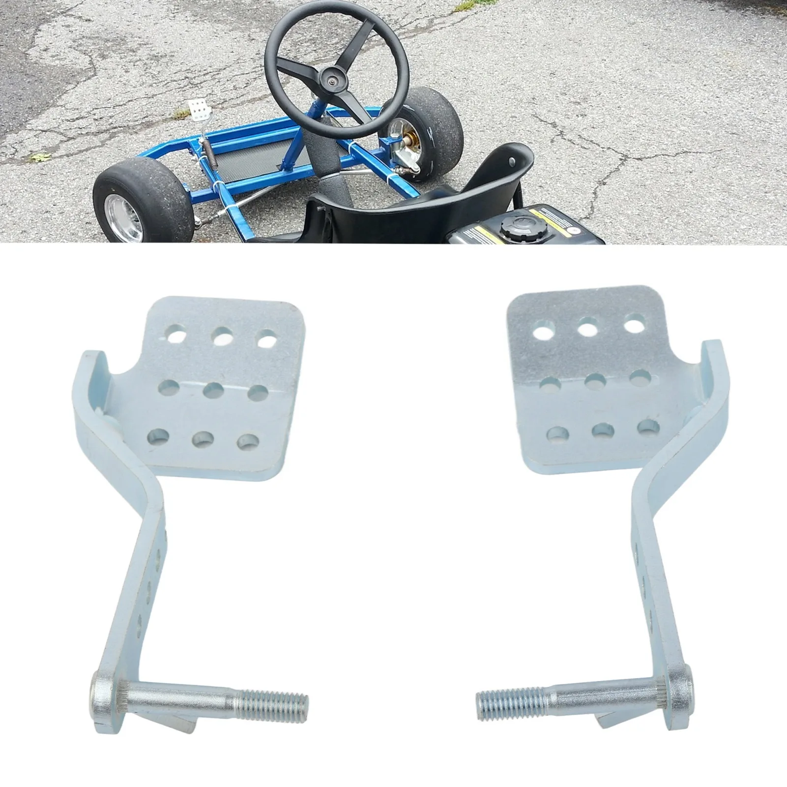 

Go Kart Pedals Kit Steel 1 Pair Brake Pedal Return Spring Rust Resistant for Azusa Fun Kart Carter Go Kart