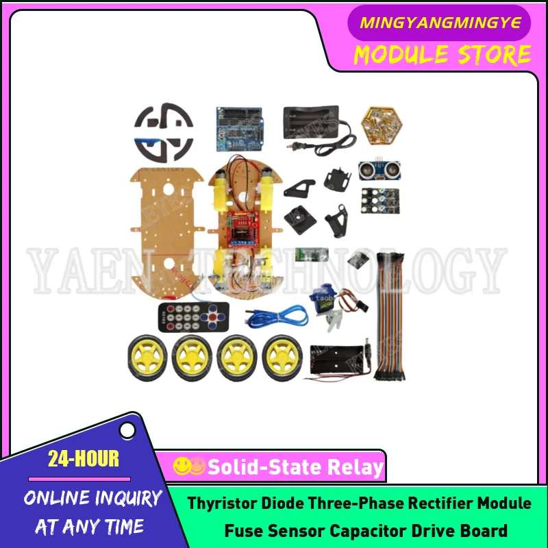 

Intelligent car robot kit, tracking, obstacle avoidance, remote control, Bluetooth 4WD car kit NEW ORIGINAL IN STOCK