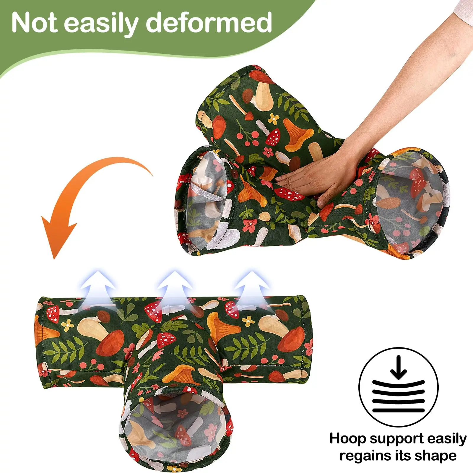 Guinea Pig Tunnel 3 Way Washable Hideout Foldable Tunnel Toys for Bunny Hamster Chinchilla Ferret Rabbit Guinea Pigs Accessories view 5