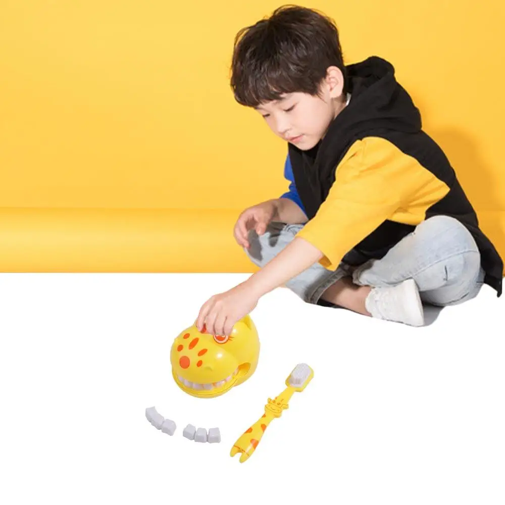 Zahnarzt Kit Überprüfen Zähne Modell Set Rollenspiele Set Kinder Pretend Spielen Zahnarzt Giraffe Modellierung Dental Arzt Spielzeug