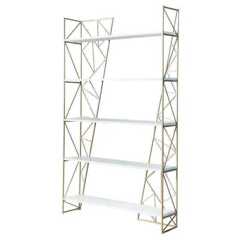 Living room creativity, modern creative study multi-functional bookshelf, simple wind wrought iron shelf, multi-layer storage ra