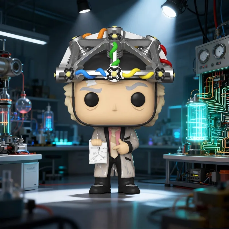 

Genuine Edition FUNKO POP《Back To The Future: Doc Brown》Anime Action Desktop Decoration Ornament Model Toys Collectible Model