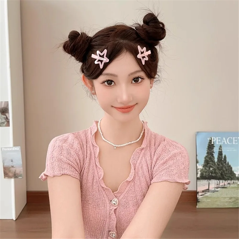 High Quality Colorful Star BB Hair Clips Women Grils Kids Cute Side Barrettes Hair Grip Star Hairpin